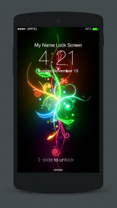 اسکرین شات 4 برنامه Neon Lock Screen