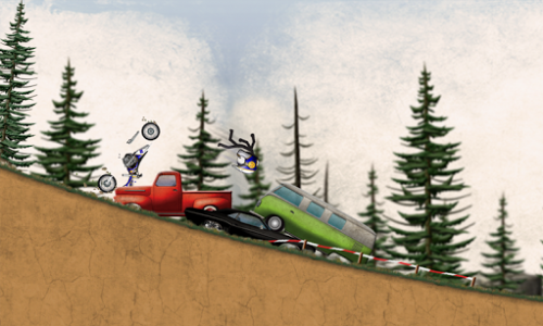 اسکرین شات بازی Stickman Downhill Motocross 3