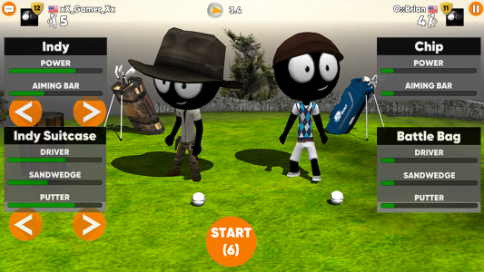 اسکرین شات بازی Stickman Cross Golf Battle 5