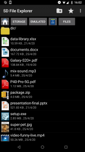 اسکرین شات برنامه SD File Explorer 1