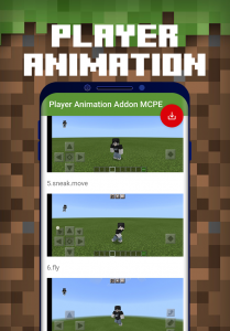 اسکرین شات برنامه Player Animation Addon MCPE 4