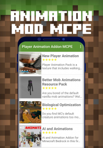 اسکرین شات برنامه Player Animation Addon MCPE 1