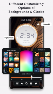 اسکرین شات 2 برنامه Custom Clock Live Wallpaper