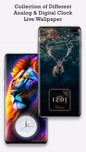 اسکرین شات 1 برنامه Custom Clock Live Wallpaper