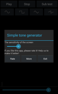 اسکرین شات 3 برنامه Simple tone generator