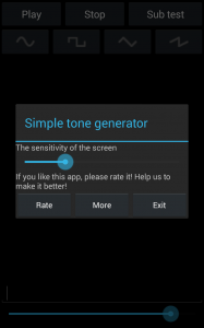 اسکرین شات برنامه Simple tone generator 3