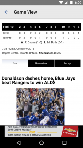 اسکرین شات 4 برنامه Baseball Texas - Rangers News