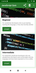 اسکرین شات 1 برنامه JavaScript Quiz