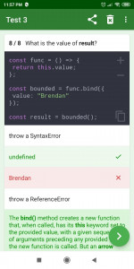 اسکرین شات 3 برنامه JavaScript Quiz