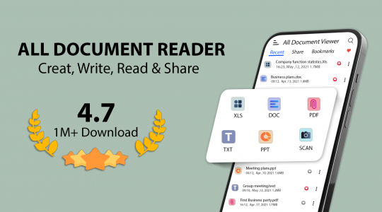 اسکرین شات برنامه All Document Reader: PDF, DOC 1