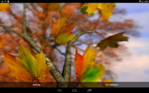 اسکرین شات برنامه Autumn Leaves in HD Gyro 3D Parallax Wallpaper 8