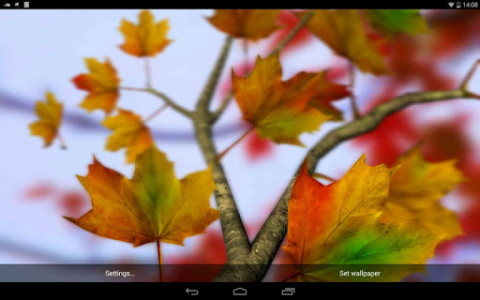 اسکرین شات برنامه Autumn Leaves in HD Gyro 3D Parallax Wallpaper 7