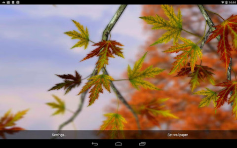 اسکرین شات برنامه Autumn Leaves in HD Gyro 3D Parallax Wallpaper 6