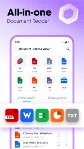 اسکرین شات برنامه Document Reader & Viewer 1