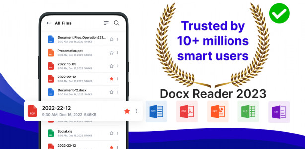 اسکرین شات برنامه Docx Reader - Office Reader 1