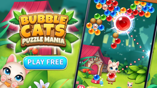اسکرین شات بازی Bubble Cats Shooter POP : Puzzle Mania 1