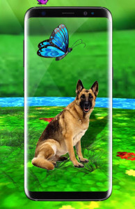 اسکرین شات برنامه Pet Dog Live Wallpaper HD: Cute Dog Backgrounds 5