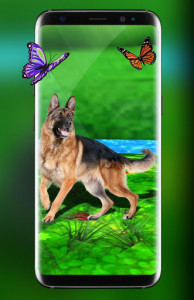 اسکرین شات برنامه Pet Dog Live Wallpaper HD: Cute Dog Backgrounds 1