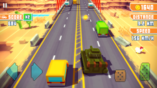 اسکرین شات بازی Blocky Highway: Traffic Racing 1