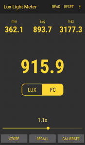 اسکرین شات برنامه Lux Light Meter Pro 5