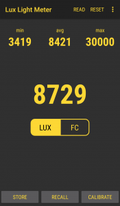 اسکرین شات برنامه Lux Light Meter Pro 1