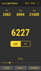 اسکرین شات برنامه Lux Light Meter Pro 2