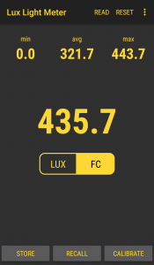 اسکرین شات برنامه Lux Light Meter Pro 4