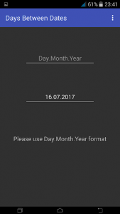 اسکرین شات برنامه Days Between Dates 1