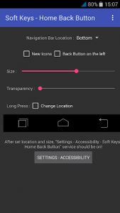اسکرین شات برنامه Soft Keys - Home Back Button 1