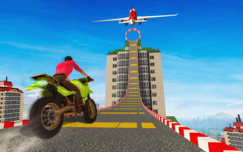 اسکرین شات برنامه Sky Bike Stunt Racing Games 3D 1