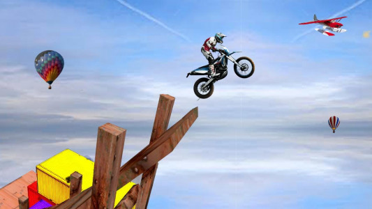 اسکرین شات برنامه Sky Bike Stunt Racing Games 3D 6