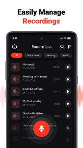 اسکرین شات برنامه Voice Recorder 3