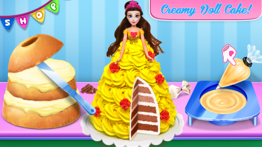 اسکرین شات 3 بازی Doll cake decorating Cake Game
