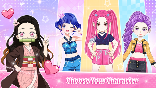 اسکرین شات 1 بازی Anime Dress Up & Makeup Doll
