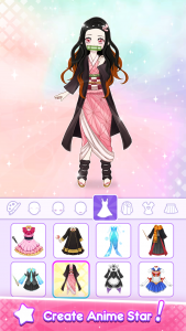 اسکرین شات 2 بازی Anime Dress Up & Makeup Doll