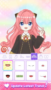 اسکرین شات 5 بازی Anime Dress Up & Makeup Doll