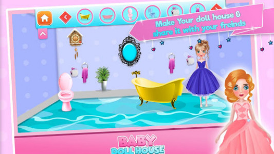 اسکرین شات بازی Baby doll house decoration game 2