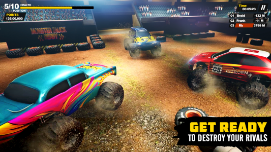 اسکرین شات برنامه US Monster Truck Games Derby 4