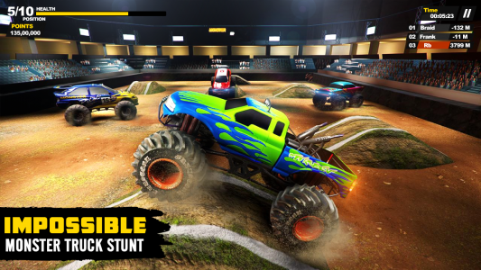 اسکرین شات برنامه US Monster Truck Games Derby 1