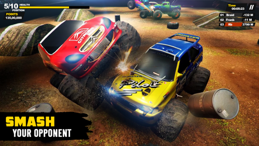 اسکرین شات برنامه US Monster Truck Games Derby 3