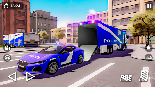 اسکرین شات برنامه US Police Car Transporter Game 3