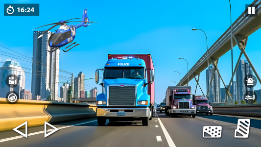 اسکرین شات برنامه US Police Car Transporter Game 7