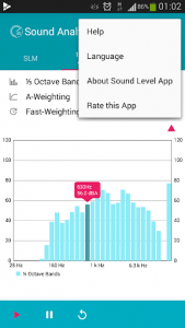 اسکرین شات برنامه Sound Analyzer App 5