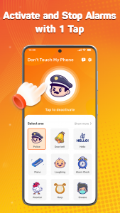 اسکرین شات 2 برنامه Don't touch phone with Alarm