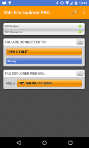اسکرین شات برنامه WiFi File Explorer 1