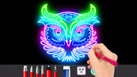 اسکرین شات برنامه Doodle Master - Glow Art 7