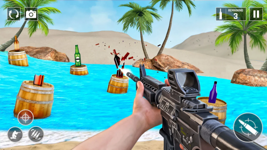 اسکرین شات بازی Offline Bottle Shooting Games 2