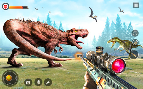 اسکرین شات 5 برنامه Dino Hunter 3D - Hunting Games