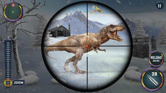 اسکرین شات 1 برنامه Dino Hunter 3D - Hunting Games