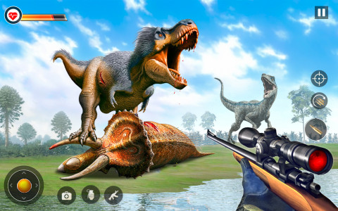 اسکرین شات برنامه Dino Hunter 3D - Hunting Games 7